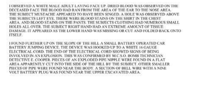 A snapshot of the Mojave County Sheriff’s Office incident report